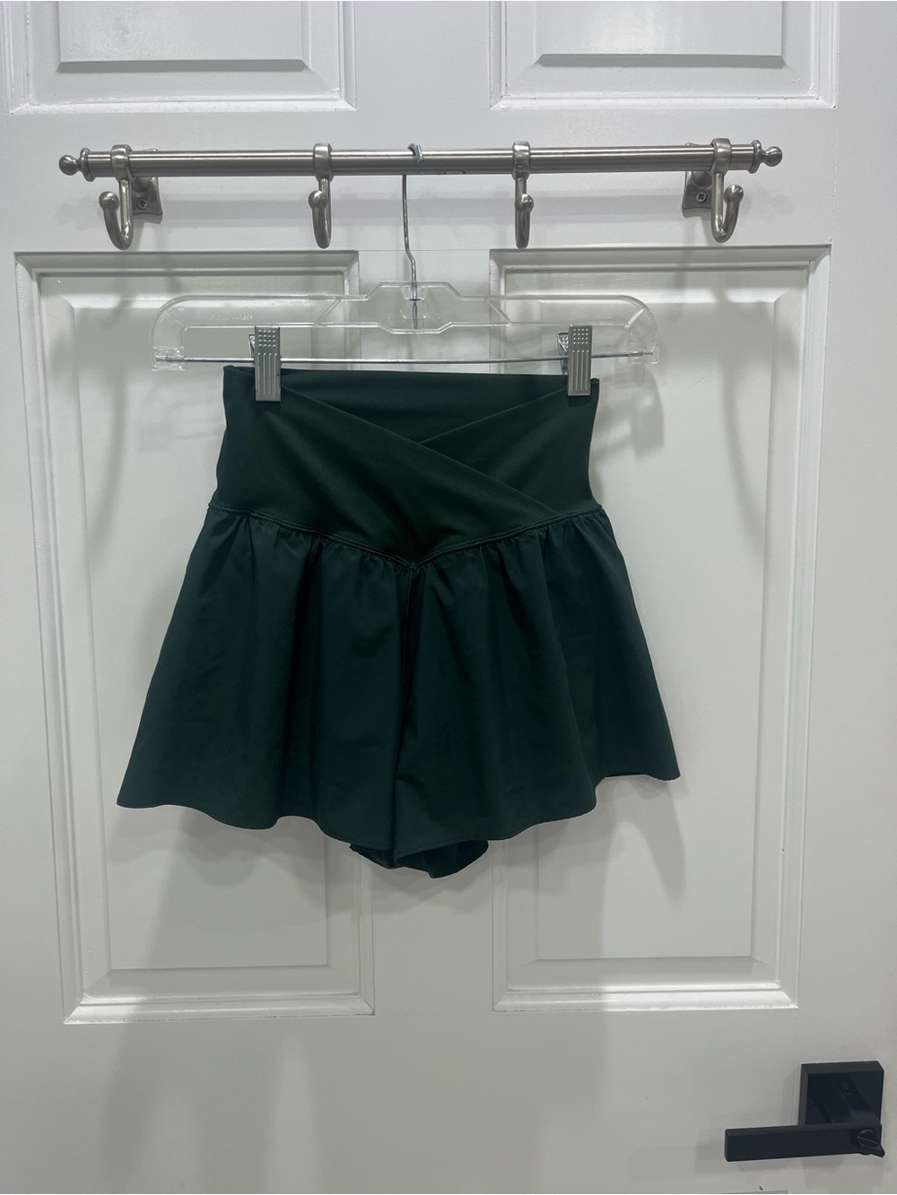 Offline High-Waist Dark Green Shorts for Women